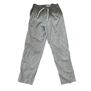 Hollister Linen Blend Pants Size XS Brown Loose Fit Drawstring‎ Casual Pants